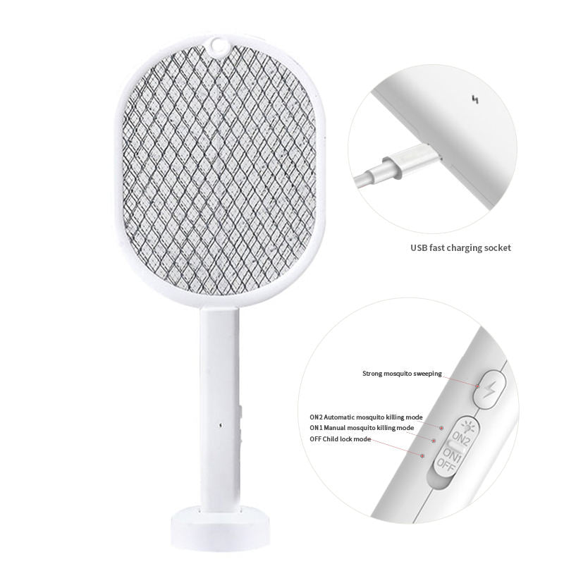 Electric Bug Zapper, Mosquito Bat with UV Light Lamp 1200mAh Rechargeable Battery, Dual Mode Mosquito Racket, Bug Zapper Mosquito Insect Killer 2700 Volt