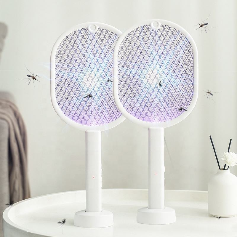 Electric Bug Zapper, Mosquito Bat with UV Light Lamp 1200mAh Rechargeable Battery, Dual Mode Mosquito Racket, Bug Zapper Mosquito Insect Killer 2700 Volt