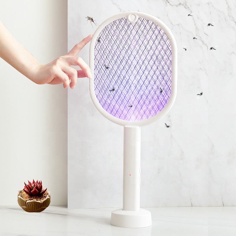 Electric Bug Zapper, Mosquito Bat with UV Light Lamp 1200mAh Rechargeable Battery, Dual Mode Mosquito Racket, Bug Zapper Mosquito Insect Killer 2700 Volt
