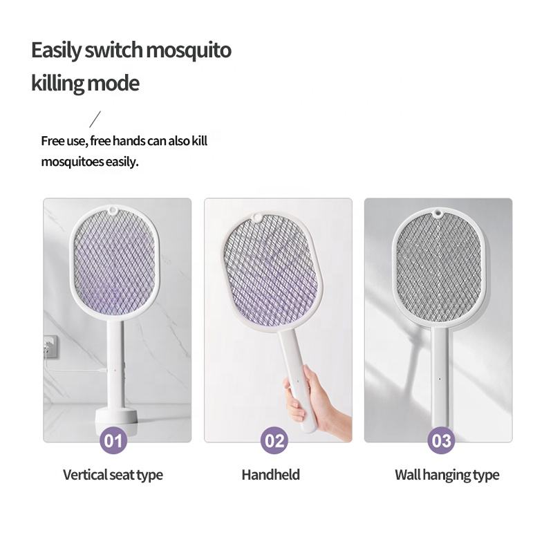 Electric Bug Zapper, Mosquito Bat with UV Light Lamp 1200mAh Rechargeable Battery, Dual Mode Mosquito Racket, Bug Zapper Mosquito Insect Killer 2700 Volt
