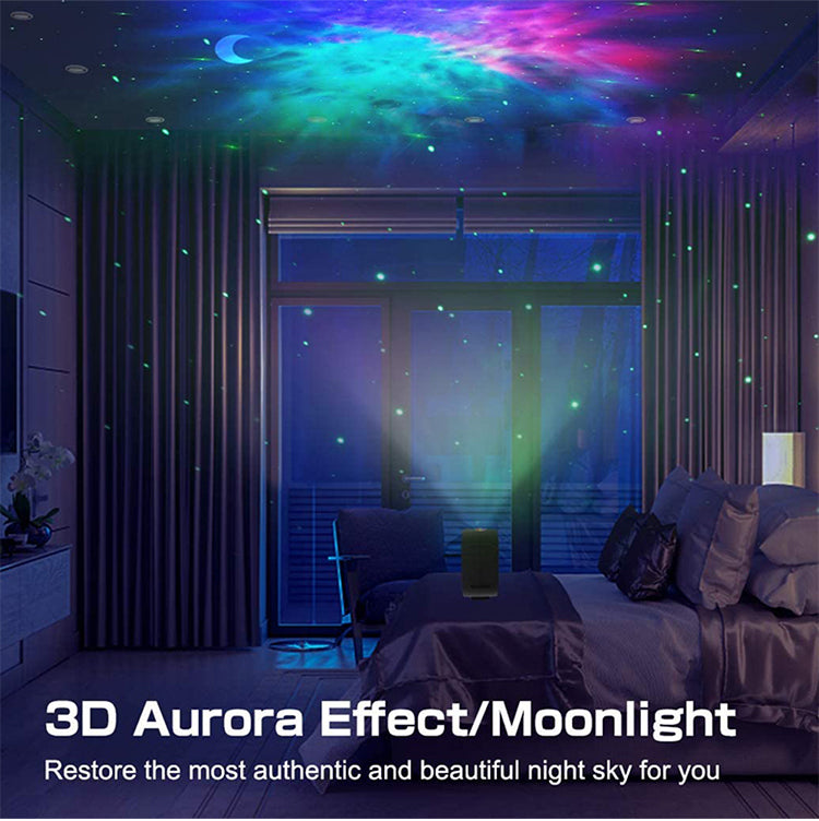 Moon Star Projector Night Light Bluetooth Music Speaker, Moon Nebula Light Projector with Remote Control, Galaxy Projector for Bedroom Ceiling