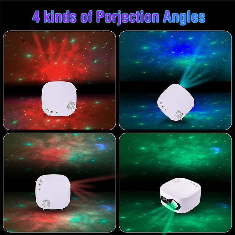 Moon Star Projector Night Light Bluetooth Music Speaker, Moon Nebula Light Projector with Remote Control, Galaxy Projector for Bedroom Ceiling