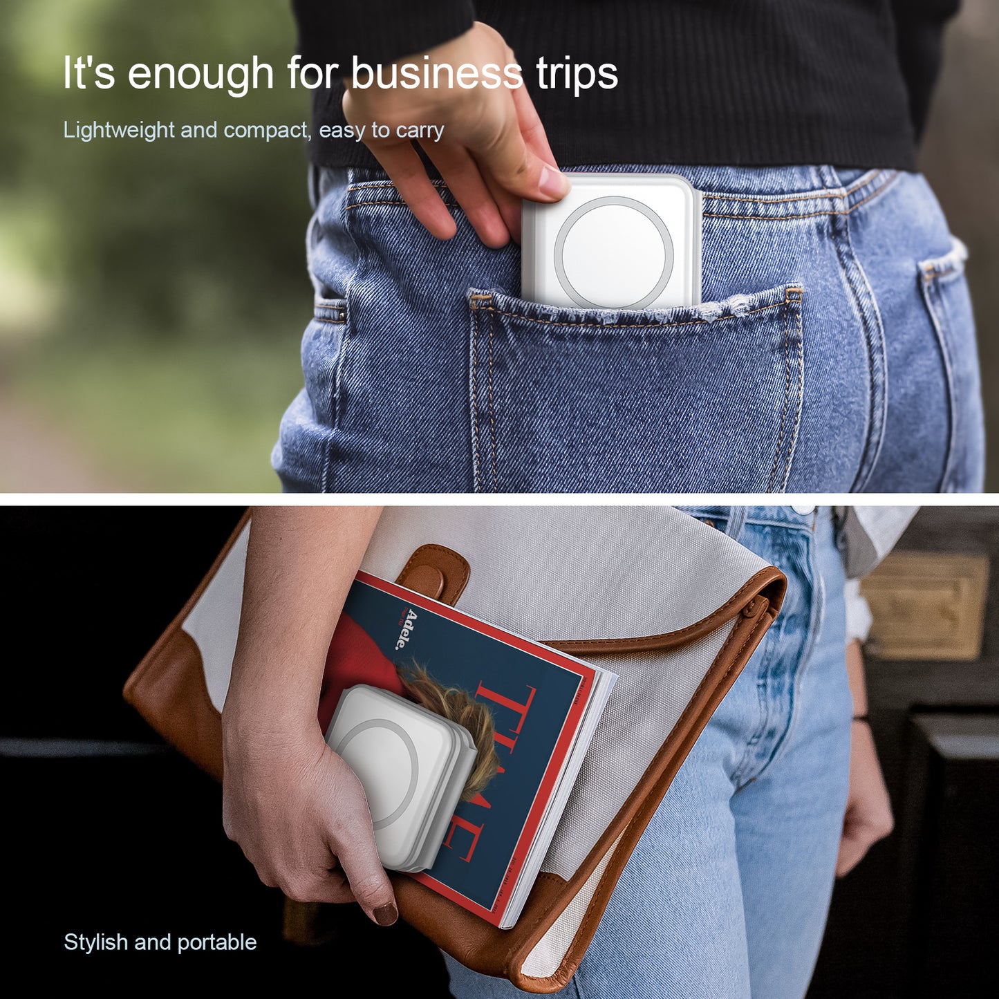 3 in 1 Wireless Charging Station, Foldable Wireless Charger Magnetic Fast Wireless Charging Pad