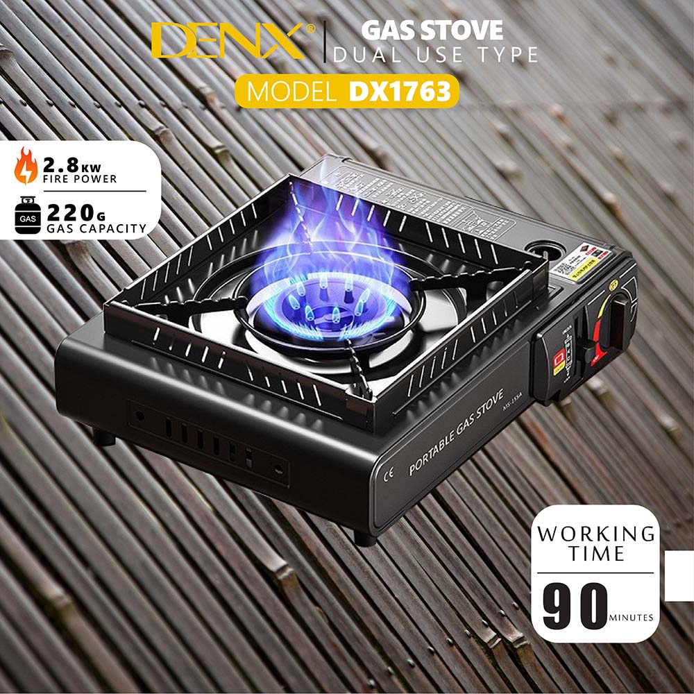 Denx gas stove dual use type, Portable for trips and camping