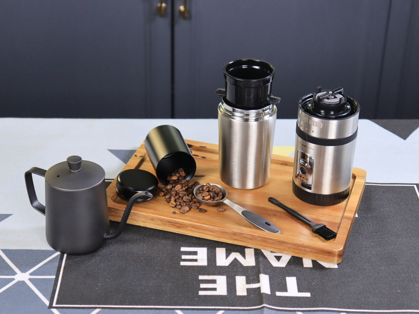 Green Lion Portable Coffee Maker Kettle Stainless Steel - Black