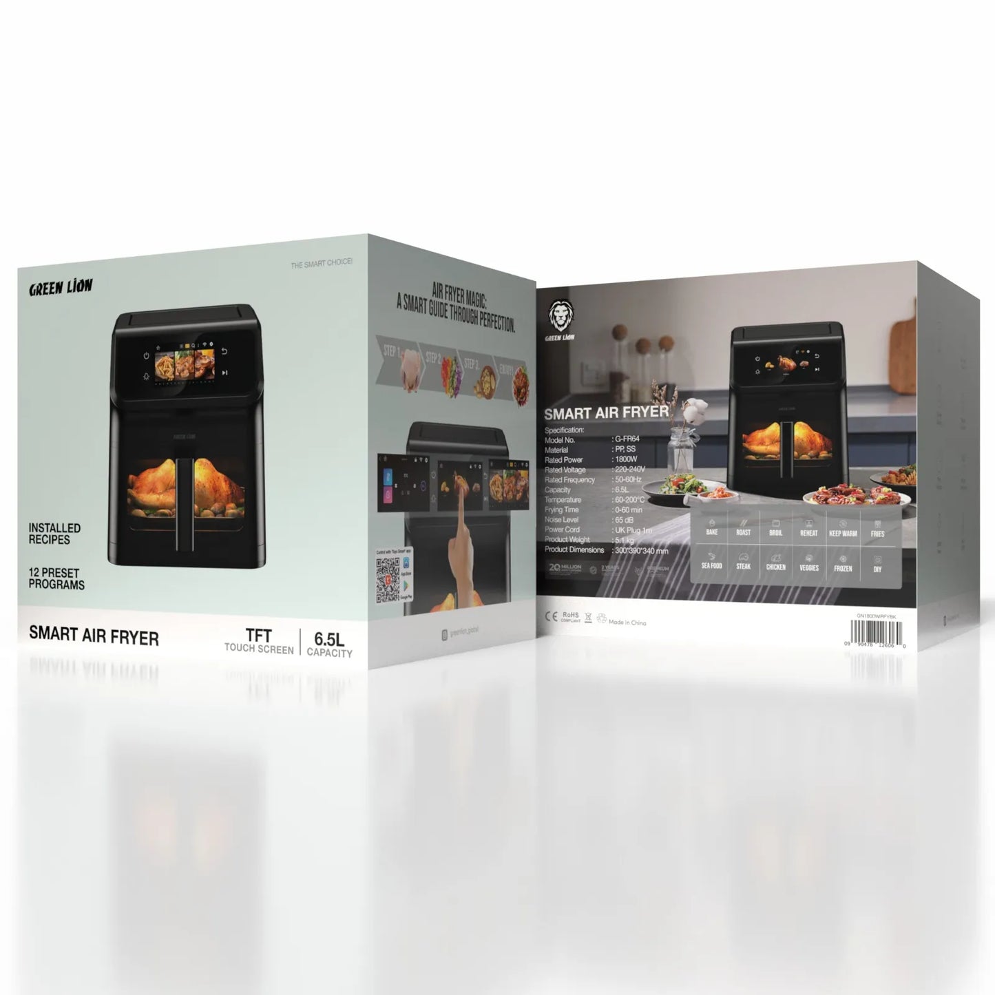 Green Lion Smart Air Fryer 6.5L