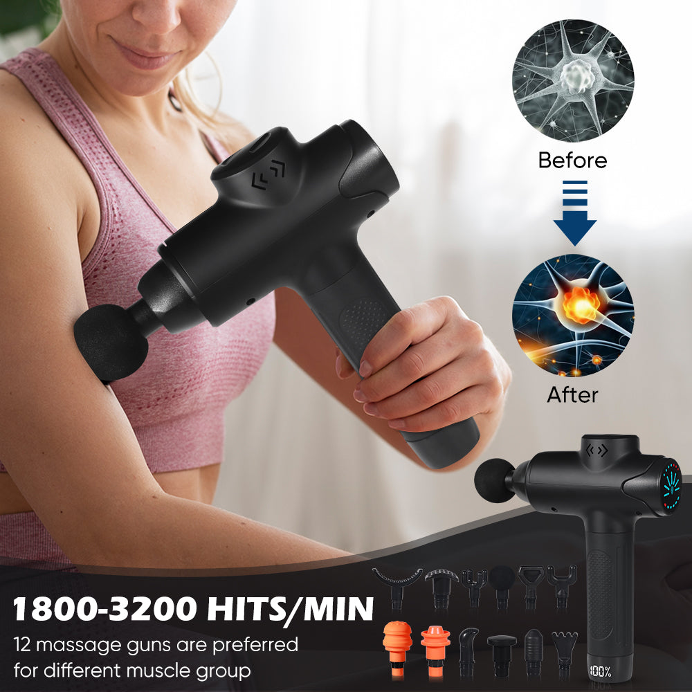 Massage Gun Deep Tissue, Percussion Back Massager Gun for Athletes Muscle Massage