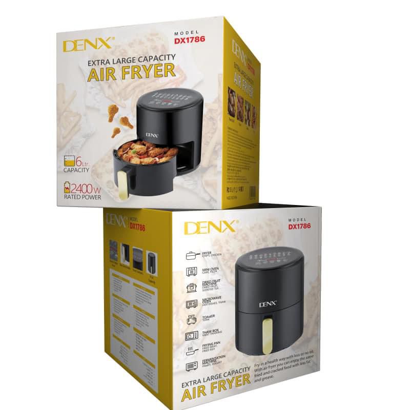 DENX Air fryer with digital control screen, capacity of 4 liters