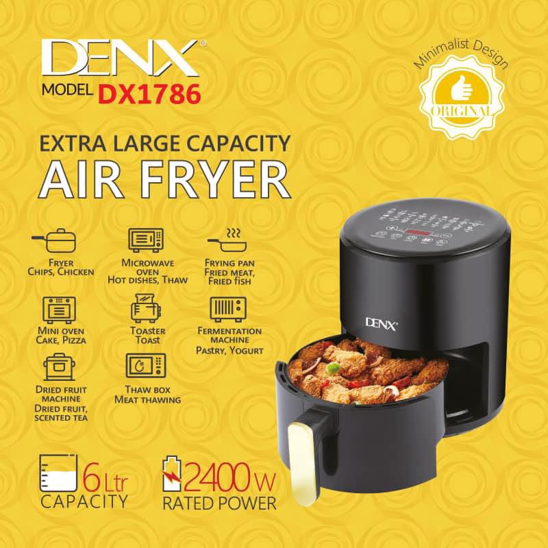 DENX Air fryer with digital control screen, capacity of 4 liters
