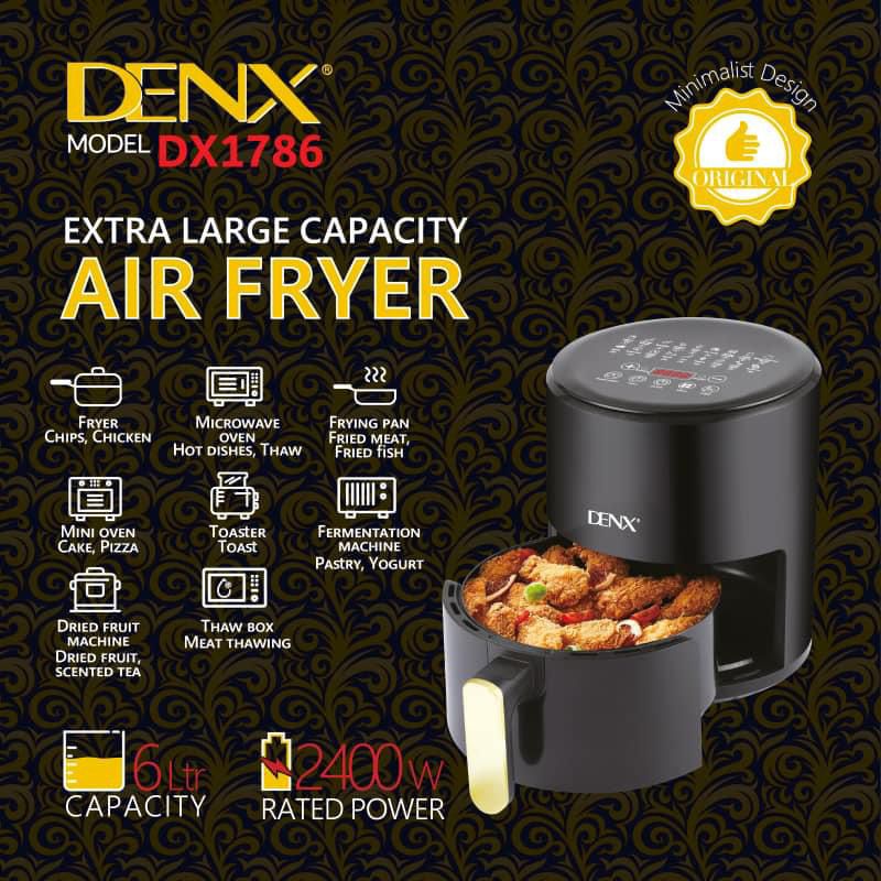 DENX Air fryer with digital control screen, capacity of 4 liters