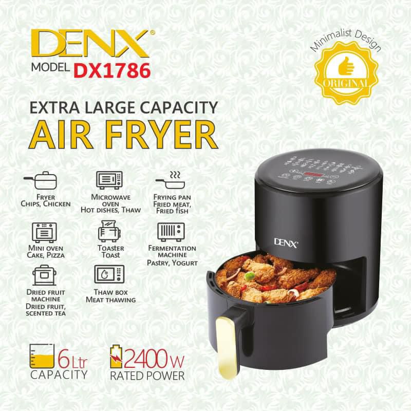 DENX Air fryer with digital control screen, capacity of 4 liters