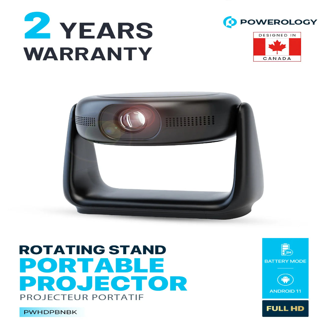 Powerology Rotating Stand Portable Projector
