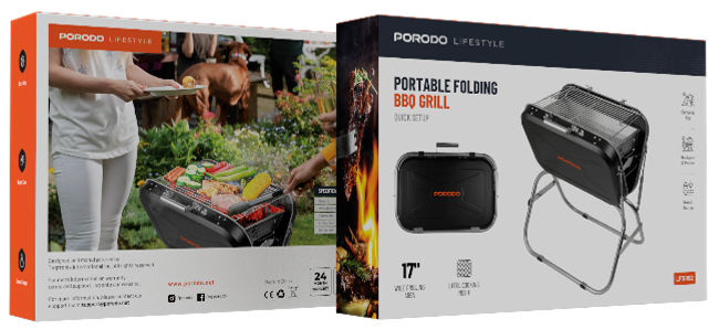 Porodo Lifestyle Portable Folding BBQ Grill
