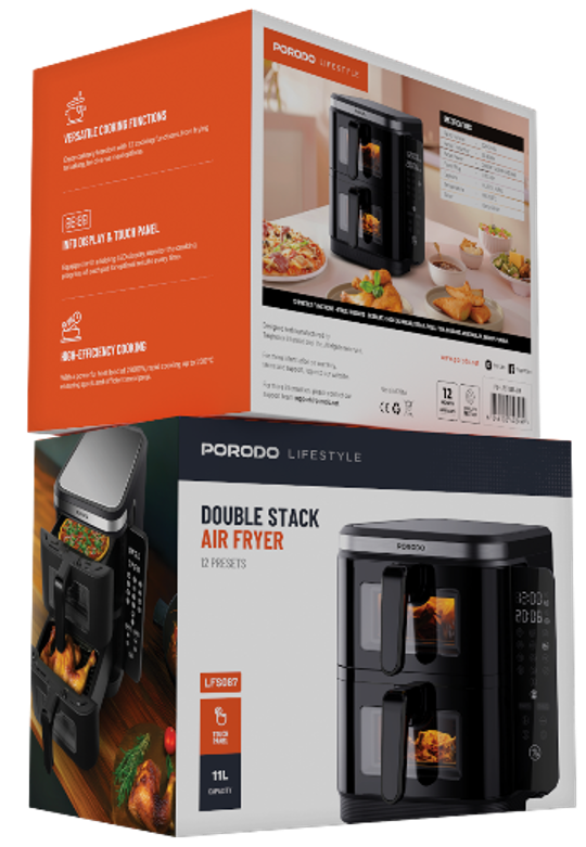 Porodo Lifestyle Double Stack Air Fryer
