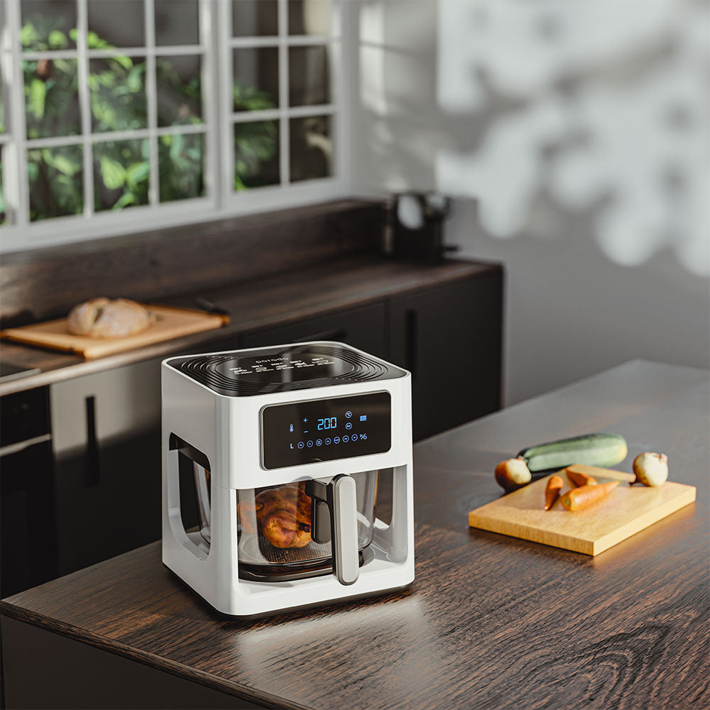 Porodo LifeStyle 5L Glass Pot Air Fryer White