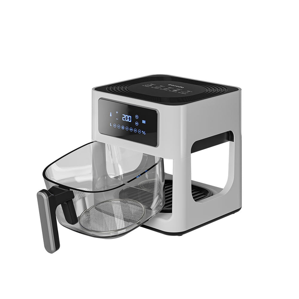 Porodo LifeStyle 5L Glass Pot Air Fryer White