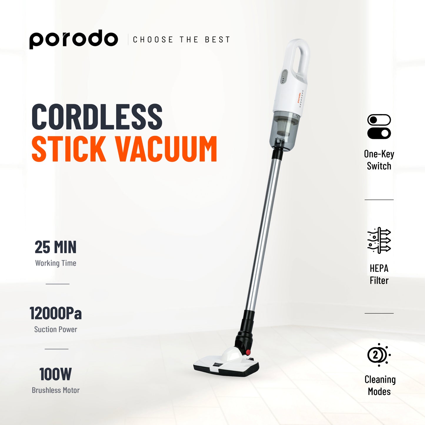 Porodo Cordless Stick Vacuum