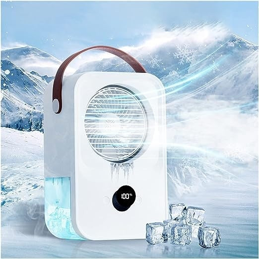 Porodo Water & Ice Nano Mist Cooling Fan | Digital Display | 6H Working Time | 4 Fan Levels