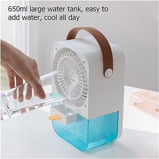 Porodo Water & Ice Nano Mist Cooling Fan | Digital Display | 6H Working Time | 4 Fan Levels