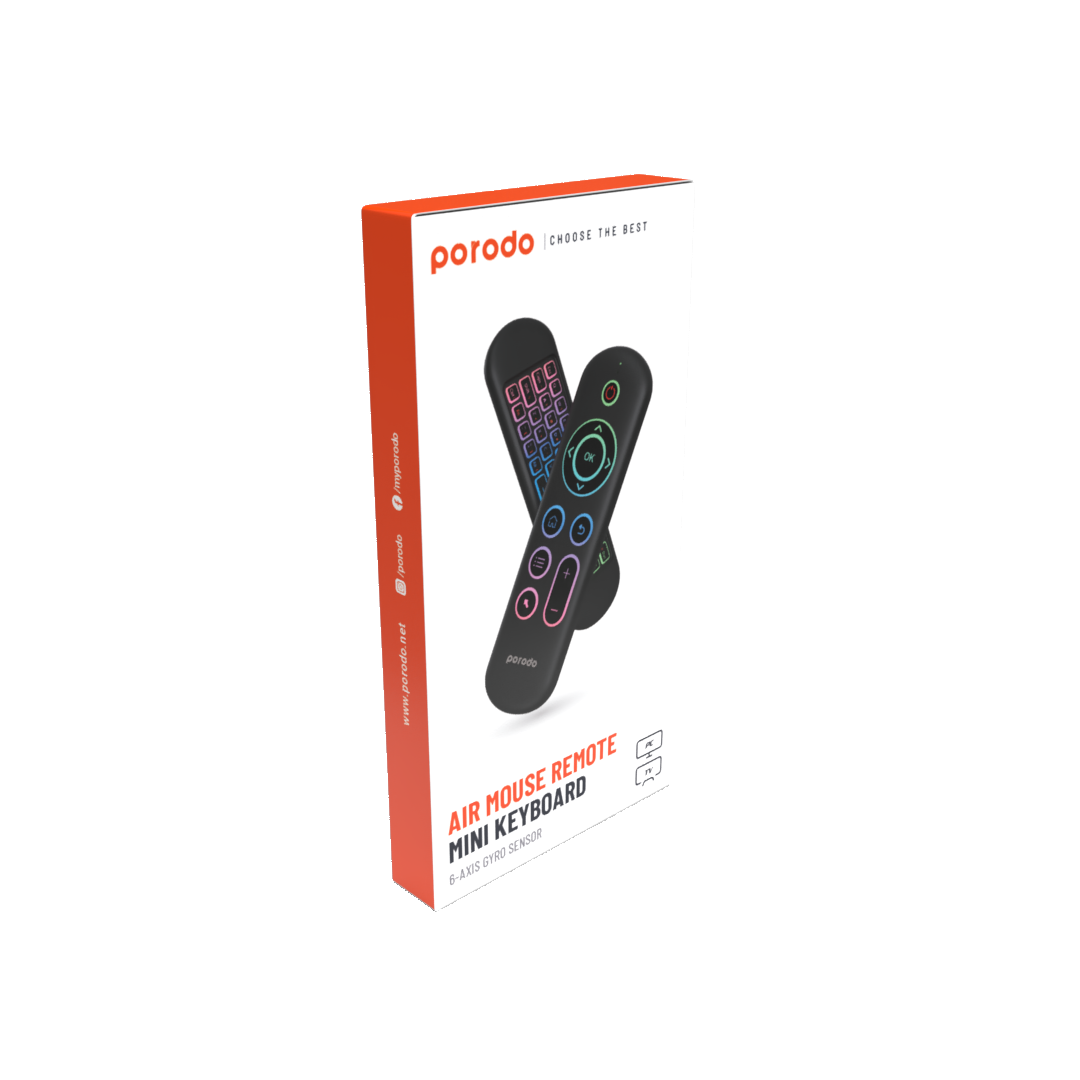 Porodo Air Mouse Remote Mini Keyboard