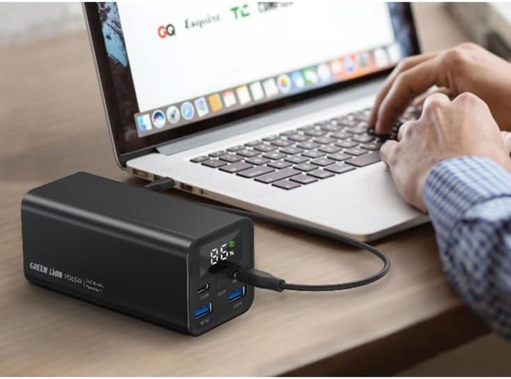 Green Lion Turbo Power Bank PD 65W 20000 mAh - Black