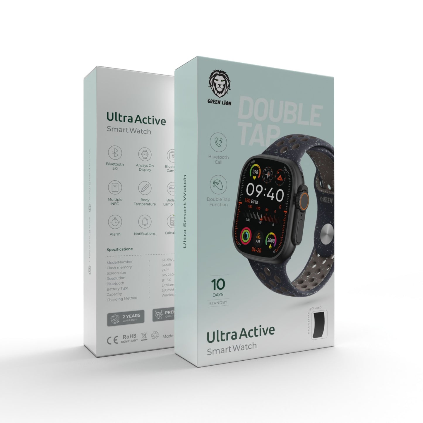 Green Lion Ultra Active Smart Watch - Midnight Sky Nike Sport+ Nylon Black
