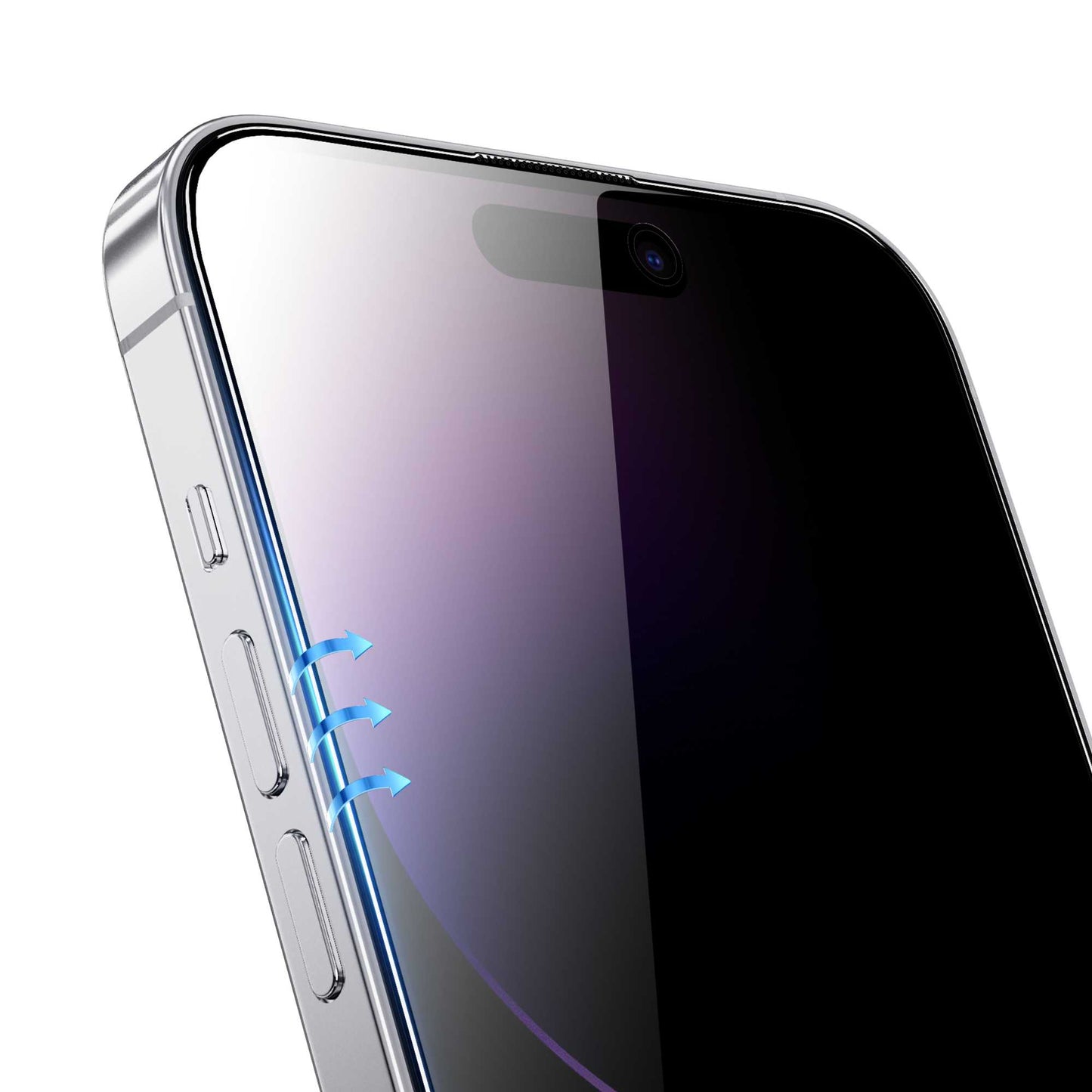 واقي شاشة للخصوصية من جرين ليون لهاتف آيفون 15 برو ماكس، أسود