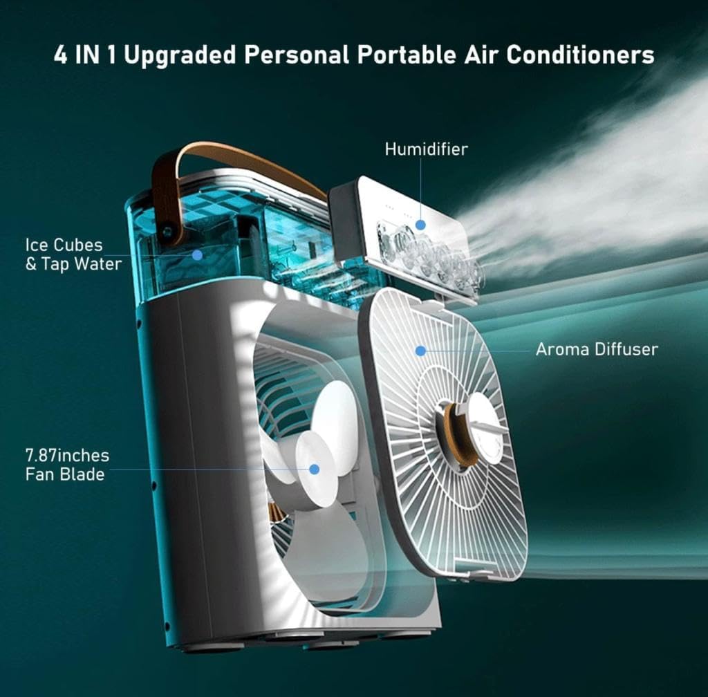 Portable Air Conditioner Fan with Humidifier