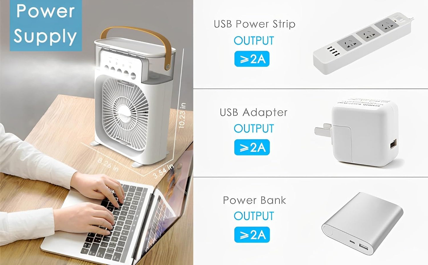 Portable Air Conditioner Fan with Humidifier