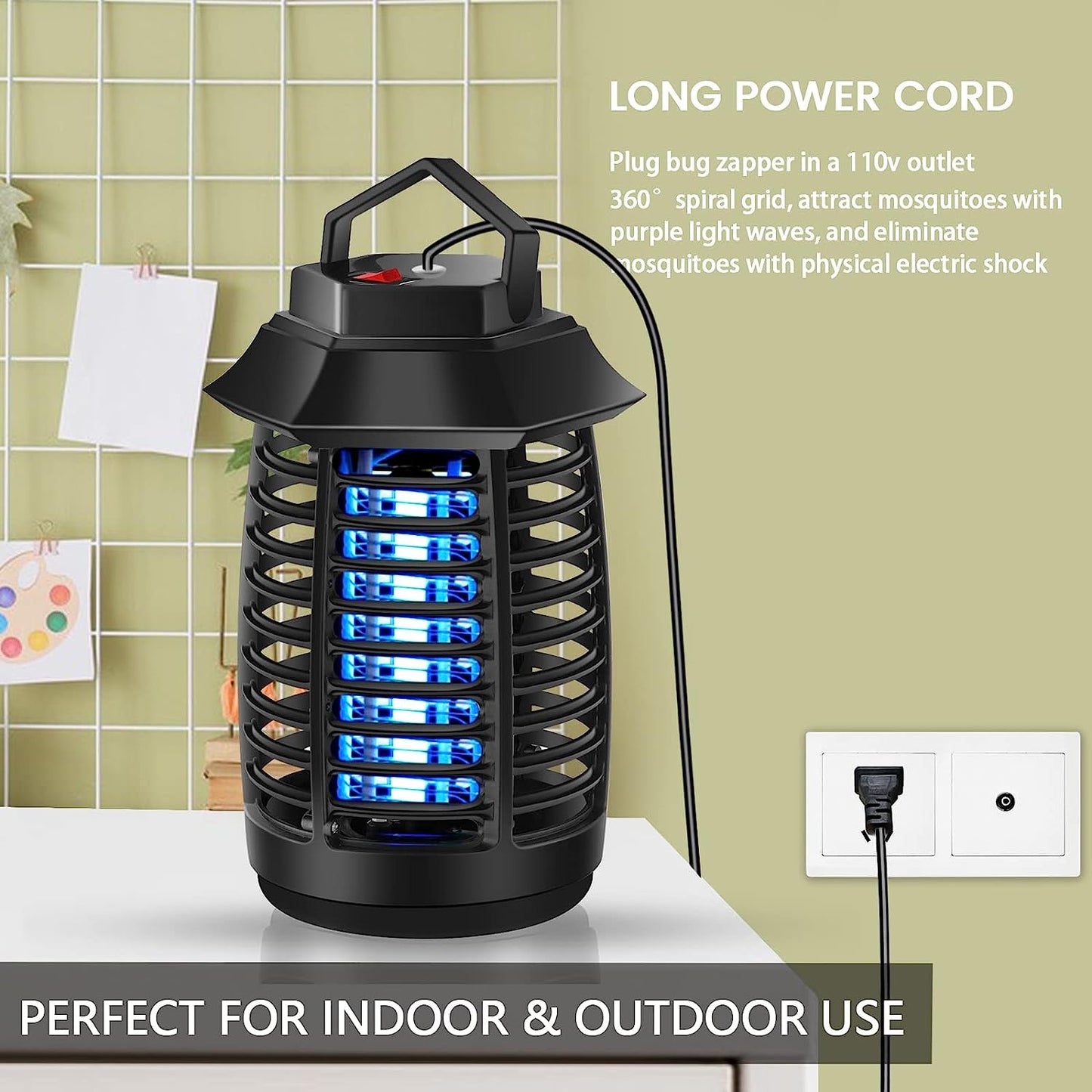 Electric Bug Zapper for Indoor Outdoor, High Powered UV Light Mosquito Zapper Killer