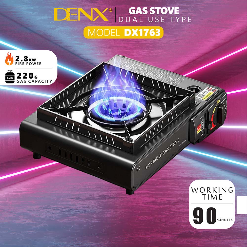 Denx gas stove dual use type, Portable for trips and camping