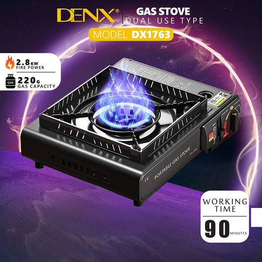 Denx gas stove dual use type, Portable for trips and camping