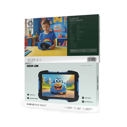 Green Lion G-Kid 20 Kids Tablet, 8" Display, 64gb Storage - Blue