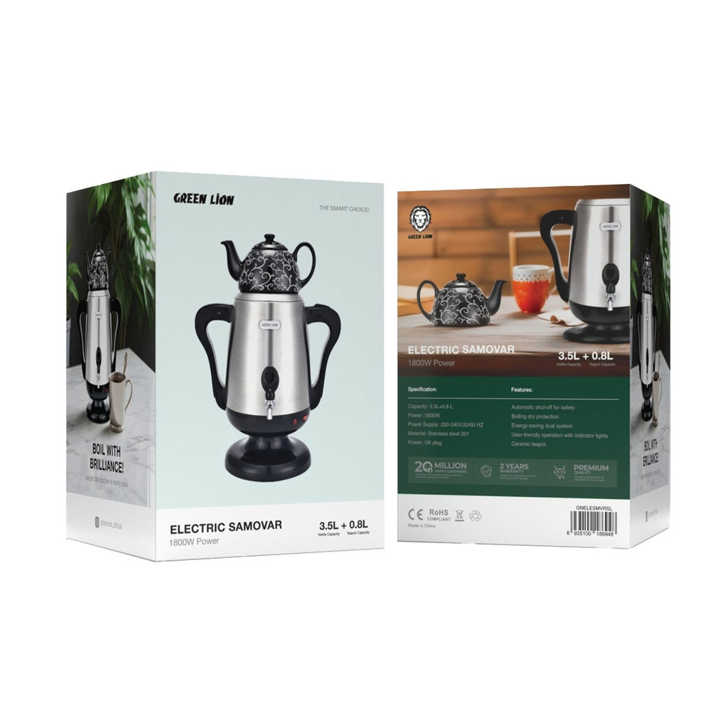 Green Lion Electric Samovar - Silver