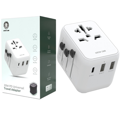 Green Lion 20W Universal Travel Adapter White