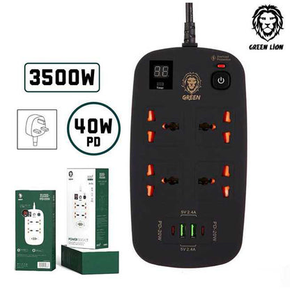 4 AC 2 USB & 2 USB-C PD 40W Multiport Smart Power Socket 3500W (3M)