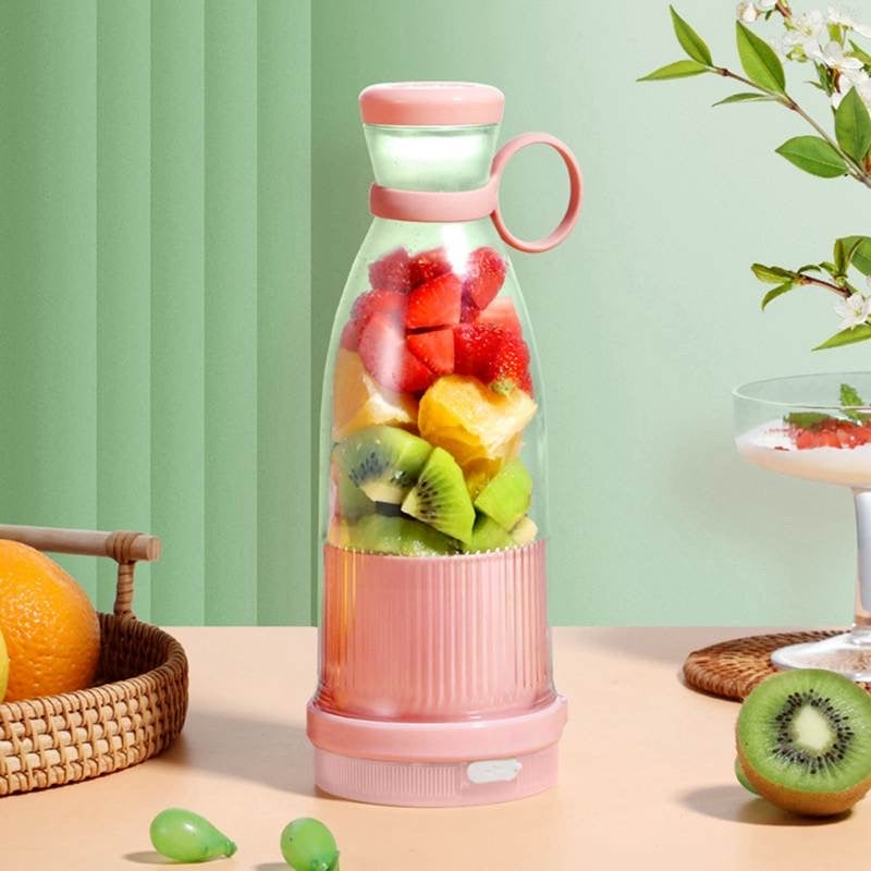 420ml Portable Mini Rechargeable Electric Juicer, USB-Powered Compact Travel-Friendly Smoothie Maker, On-the-Go Fresh Juice Extractor for Daily use, Handheld Fruit Juicer for Healthy Drinks