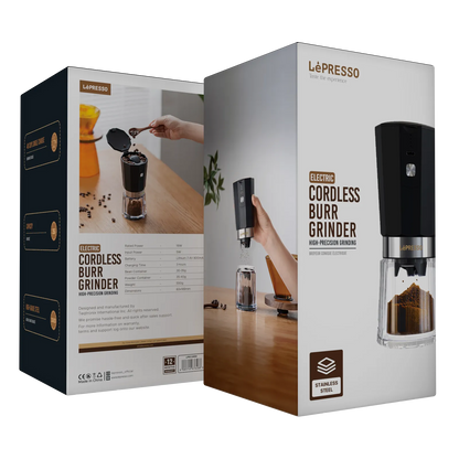 LePresso Cordless Electric Conical Burr Grinder High-Precision Grinding