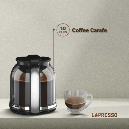 ماكينة صنع القهوة والإسبريسو من LePresso Dual Brew - باللون الأسود