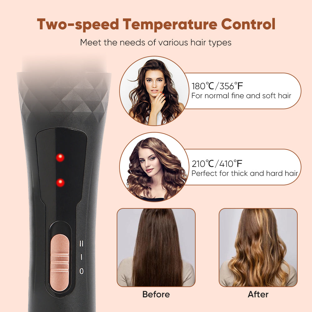 Curling Wand Set, 5-IN-1 Hair Curler Iron, Professional Curling Wand Set, Instant Heat Up Hair Curler with 5 Interchangeable Ceramic Barrels