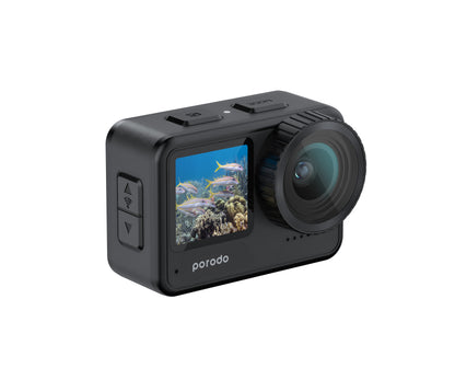 Porodo Lifestyle Fully Waterproof UHD Action Camera Dual Display With Video Stabilisation