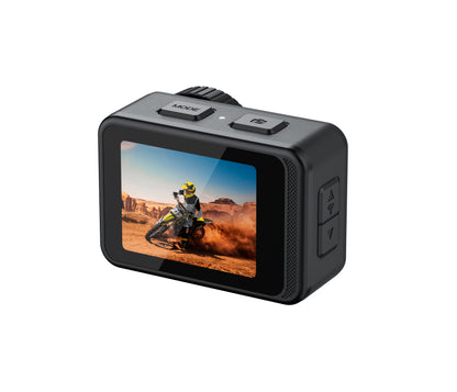 Porodo Lifestyle Fully Waterproof UHD Action Camera Dual Display With Video Stabilisation