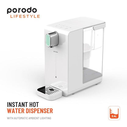 Porodo Lifestyle Instant Hot Water Dispenser With Automatic Ambient Lighting