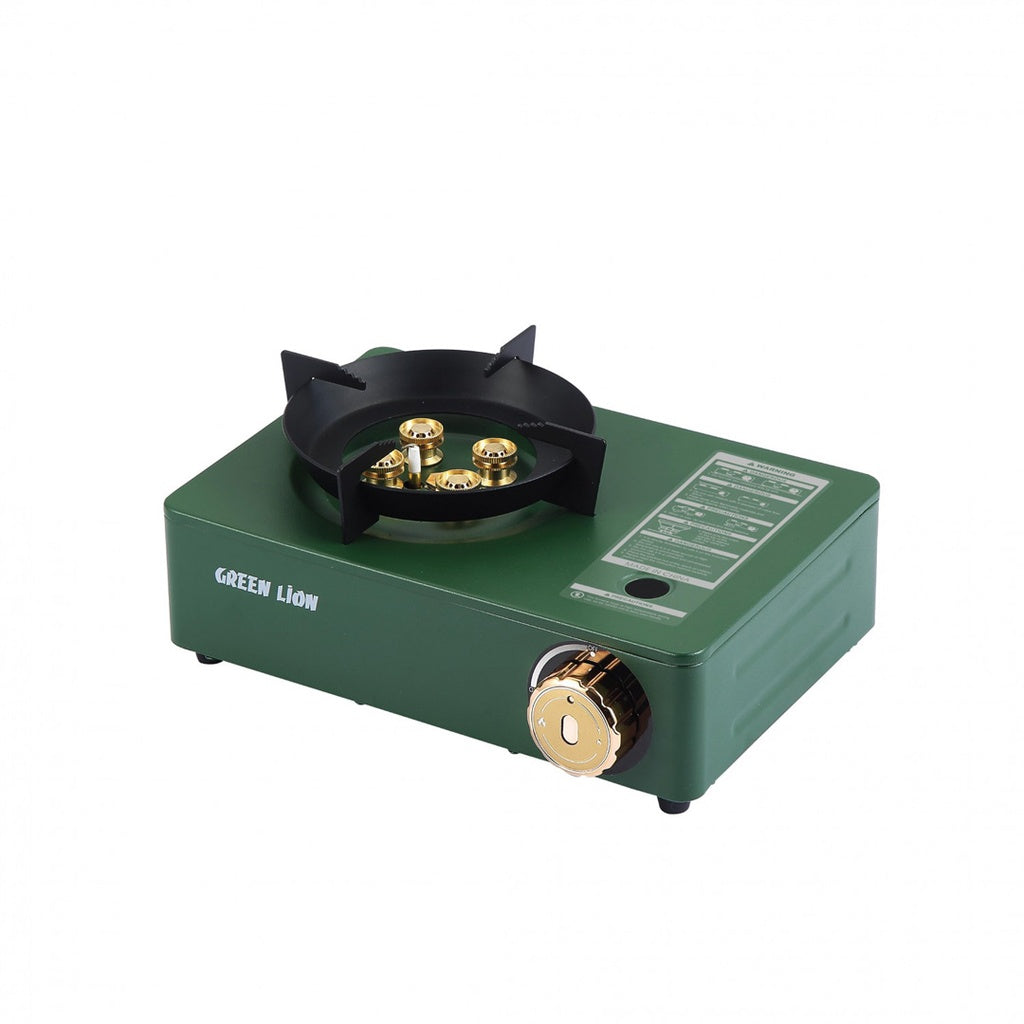 Green Lion 4 Burner Mini Cassette Stove - Green