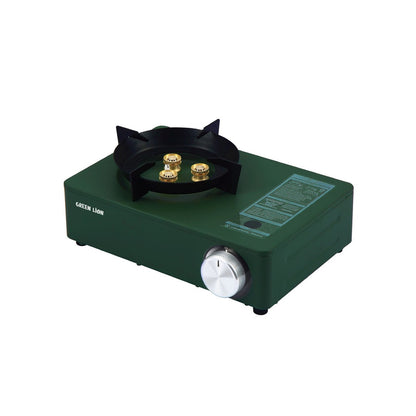 Green Lion 3 Mini Burner Cassette Stove ( Windproof Style ) -Green