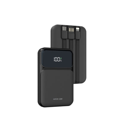 Green Lion 3 in 1 Integrated Power Bank 10000mAh PD 20W Black