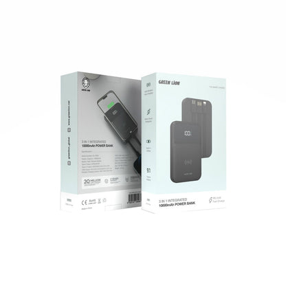 Green Lion 3 in 1 Integrated 10000mAh Power Bank