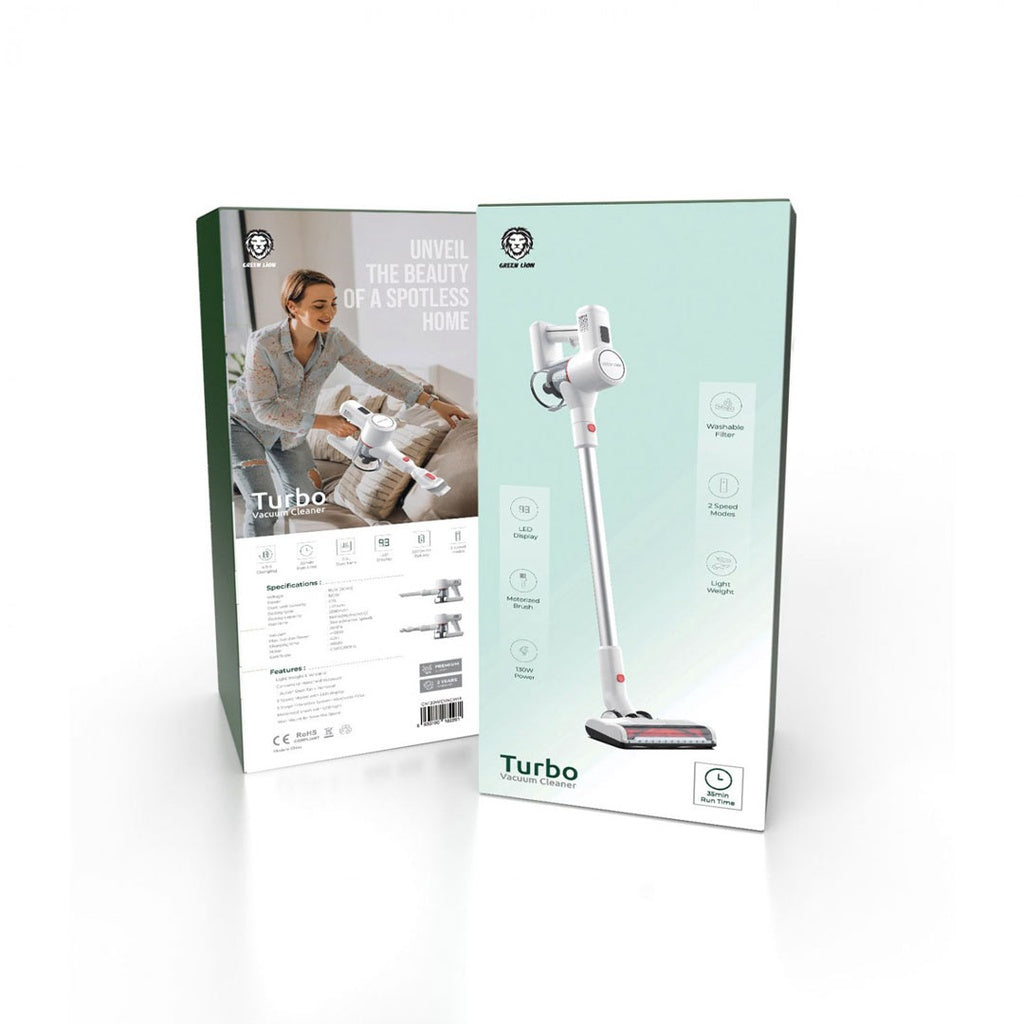 Green Lion Turbo Vacuum Cleaner - White