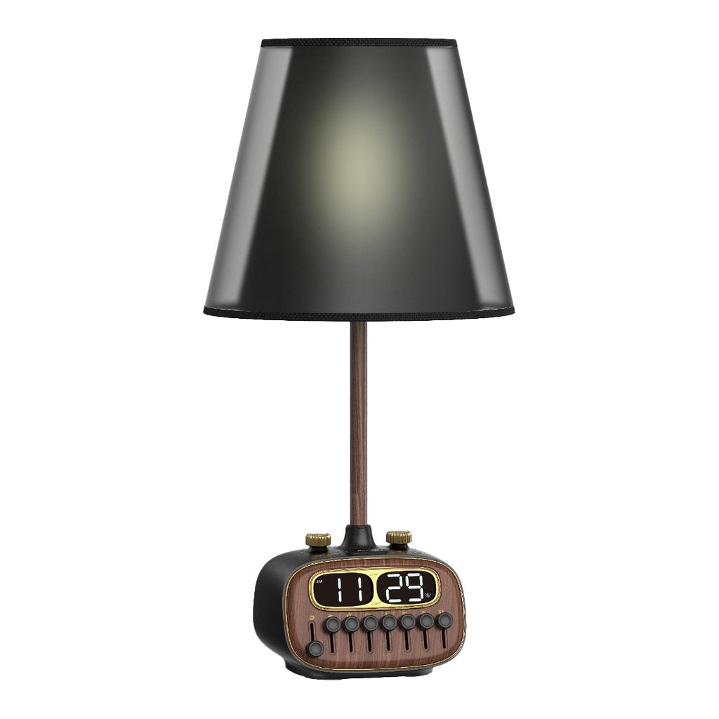 Porodo Lifestyle Retro Desk Lamp with White Noise and Bluetooth Speaker - Black